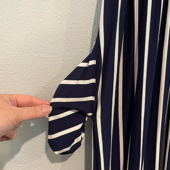 NWT Navy & White Striped Tank Dress by Euovmy Size M - Picture 3 of 5